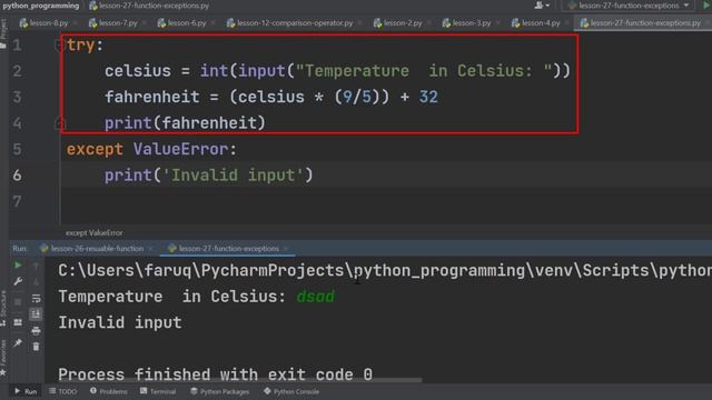 Exception Handling in Python смотреть онлайн
