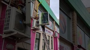 Подъемник для кондиционеров. Подъем 48 внешнего блока одним человеком.