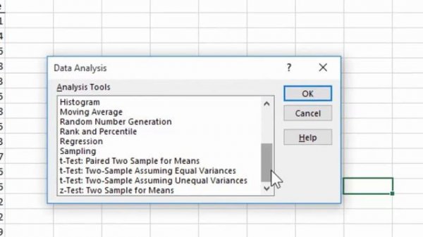 Hypothesis test for 2 Population Means using Excel’s Data Analysis
