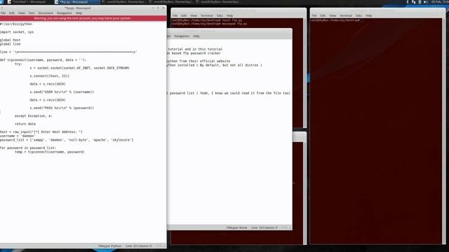How To Create A Python Based FTP Password Cracker ~ HIOB ~ смотреть онлайн