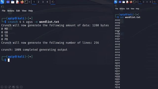 Tutorial Generate Wordlist Crunch Untuk Crack Password di Kali Linux смотреть онлайн