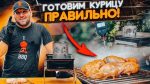 ГОТОВИМ КУРИЦУ ПРАВИЛЬНО. Курица гриль на угольном гриле goanywhere с помощью отсекателя жара