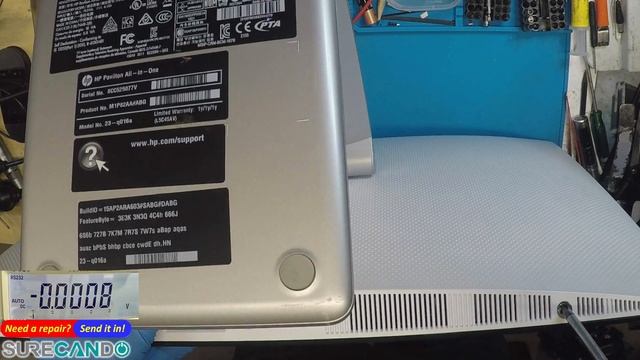 HP Pavilion All-in-One - 23-q016a Touch Not turning on. Charger cuts out. Inspection. смотреть онлайн