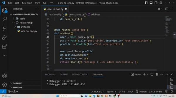 Python Flask Tutorial: One-to-Many Relationship between Tables with SQLAlchemy | HINDI