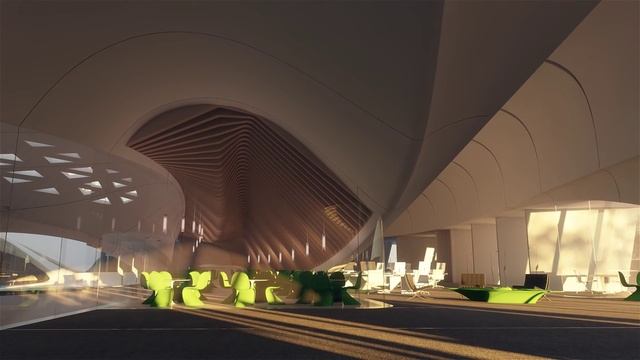 Fly-through Animation Of The Bee'ah Headquarters By Zaha Hadid