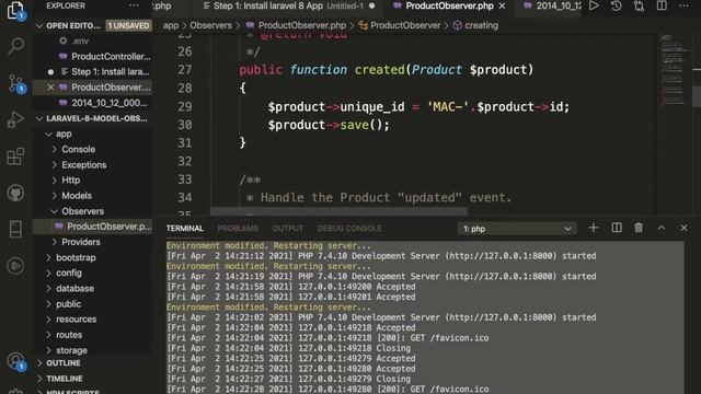 Laravel 8 Model Observers Full Tutorial смотреть онлайн