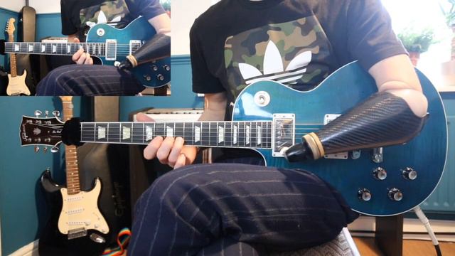 Boston - More than a Feeling guitar solo. One handed guitar player. смотреть онлайн