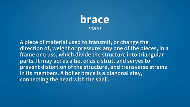 Brace | Meaning of brace смотреть онлайн