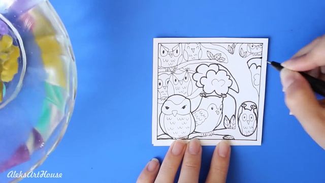 Дудлинг рисование | Совы смотреть онлайн