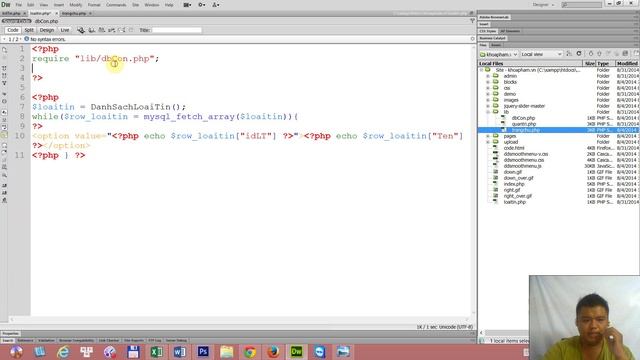 Lập trình PHP - Bài 26: Ajax - Ứng dụng Ajax vào ràng buộc 2 list/menu trang quản lí tin смотреть онлайн