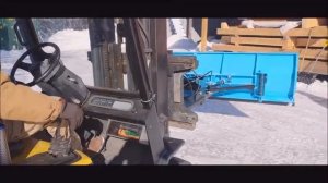 Отвал для снега на вилочный погрузчик.