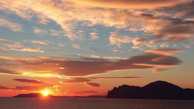 Закат в Орджоникидзе! Небо буквально горело огнем! Крым 4K смотреть онлайн