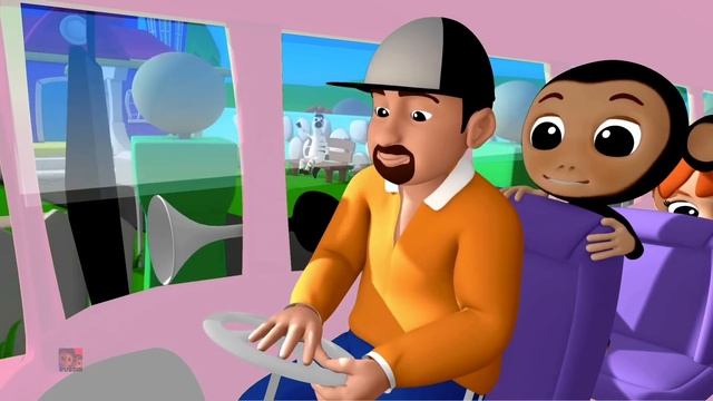 Колеса У Автобуса | Стишки Для Детей | Детская Песня | Wheels On The Bus | Luke And Lily Russia