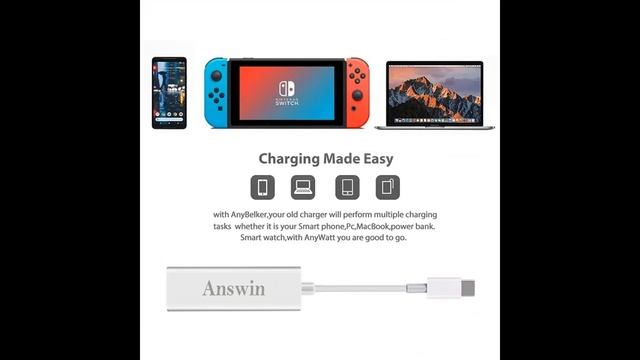 Answin USB C to MagSafe 1 & 2 Charging Connector Adapter Compatible for New MacBook Pro смотреть онлайн