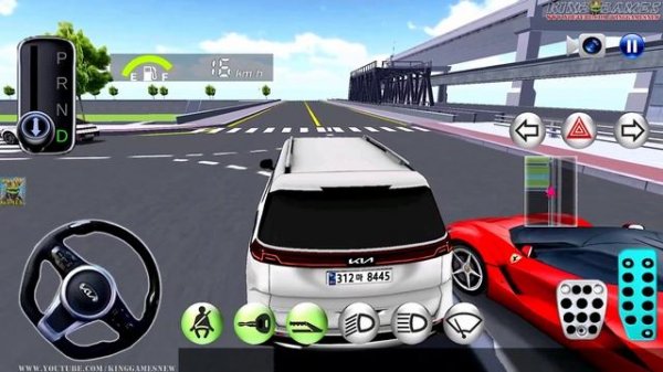 3D Driving Class #23: Real City Driving - New Car KIA CARNIVAL 2023 Vs Train - Android GamePlay