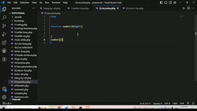 Recursive function in PHP || what is recursive function #php24 смотреть онлайн