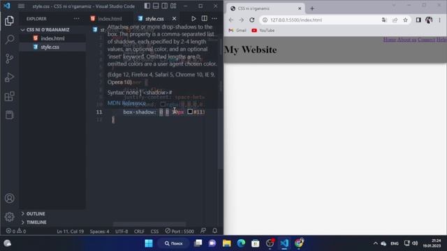 CSS ni o'rganamiz #1 #css #programming смотреть онлайн