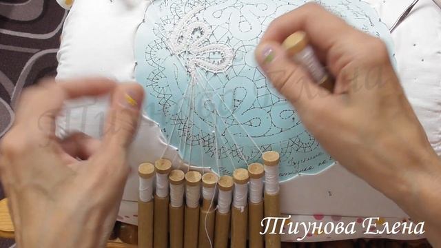 Салфетка с полуцепкой (продолжение 1) #кружевныеуроки #кружево #ElenaTiunova смотреть онлайн
