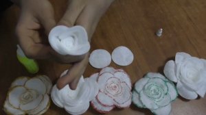 Цветы Из Ватных Дисков!