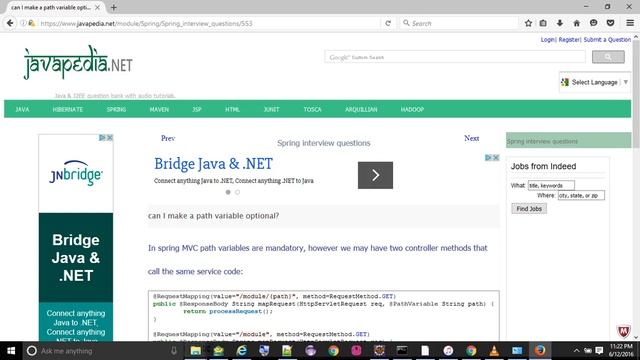 can I make a path variable optional?
- javapedia.net смотреть онлайн