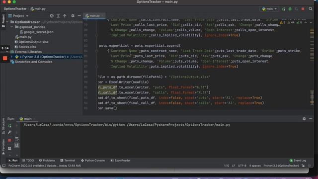 OptionsTracker ~ Custom Python Program смотреть онлайн