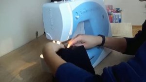 Заплатки на болоневых штанах из подручных материалов.