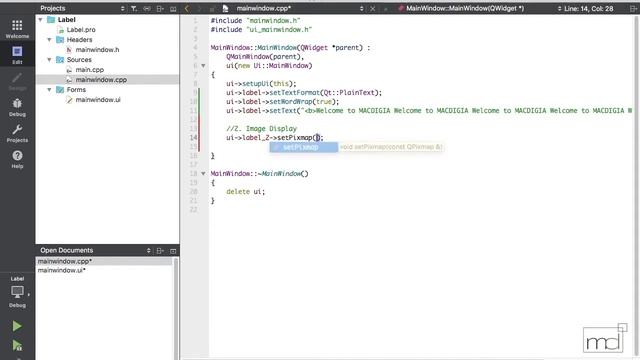 QLabel | How to display text, Image & Clickable Hyperlink in QLabel | (Qt C++ Tutorial #9) смотреть онлайн