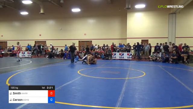 2018 Marine Corps US Open/Masters B Greco Roman 130 RR Rnd 2 - Josiah Smith (Warr) Vs. Jarad Carso смотреть онлайн
