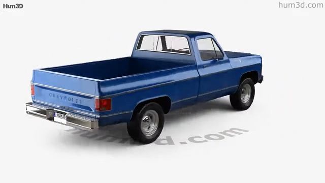Chevrolet C/K Scottsdale Single Cab Standart Bed 1979 3D model by Hum3D.com смотреть онлайн