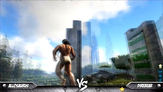 ? ARK | Аллозавр (Allosaurus) vs Свирепый Медведь (Direbear) #4 смотреть онлайн