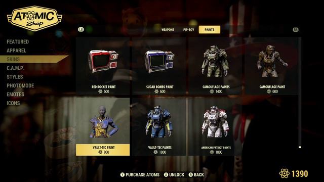 FALLOUT 76 ATOMIC SHOP смотреть онлайн