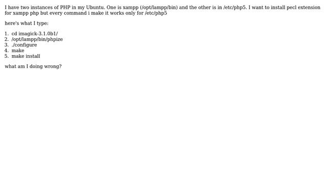 How to make phpize run for xampp and not for other php instance? смотреть онлайн