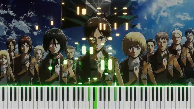 Shinzou wo Sasageyo! - Linked Horizon (Attack on Titan Season 2 OP1) Piano смотреть онлайн