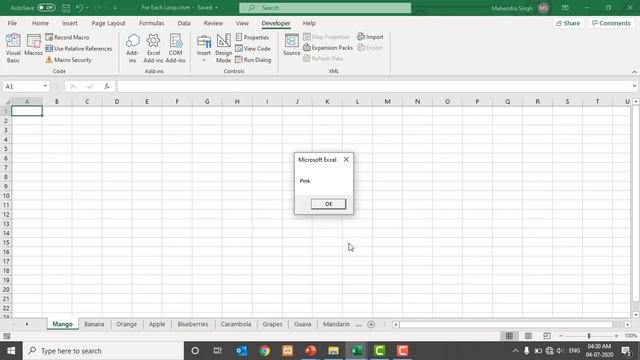 VBA For Each Loop | Excel VBA Tutorial in Hindi смотреть онлайн