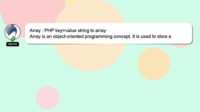 Array : PHP key=value string to array смотреть онлайн