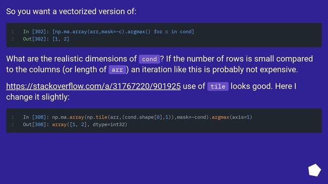 How do I vectorize this loop in numpy? смотреть онлайн