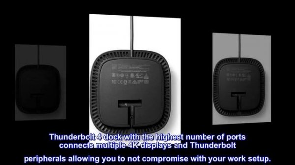 Dell WD22TB4 Thunderbolt 4 Dock - 2 Thunderbolt 4 Ports, Up to 5120 x 2880 Video Res, HDMI 2.0, DP