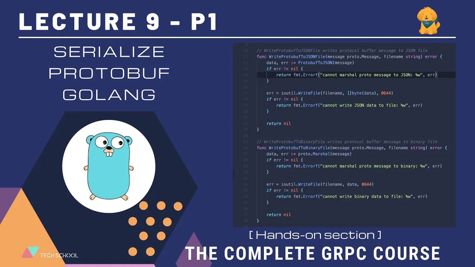 TECH SCHOOL - [gRPC #9.1] Serialize protobuf message - Golang смотреть онлайн