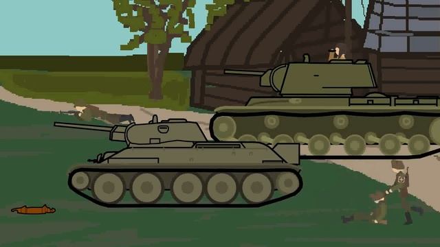 Pivot Animator WW2 Tiger tank vs soviet Tank Brigade смотреть онлайн