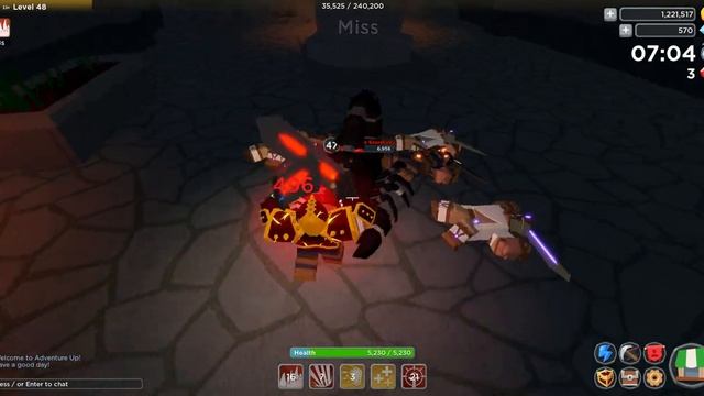 Roblox Adventure Up! New Dungeon Tomb of Ancients Mythic Difficulty Solo Warrior Class смотреть онлайн