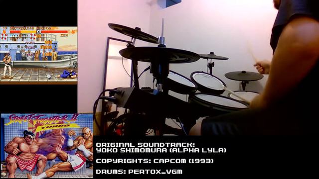 Street Fighter II Turbo (SNES) - Ken stage (Extended drum cover) смотреть онлайн