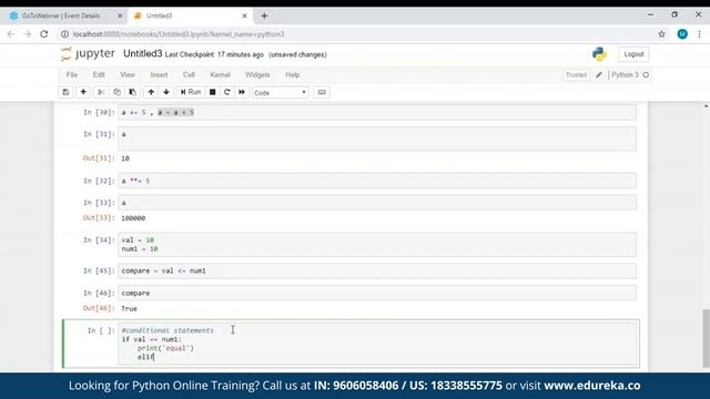 Operators In Python | Python Tutorial For Beginners | Python Training | Edureka Rewind - 1 смотреть онлайн