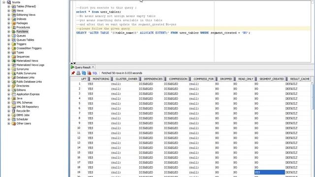 How to take oracle database with empty tables. смотреть онлайн