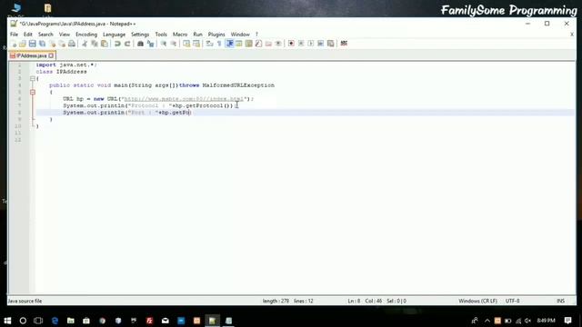 FamilySome Programming-|IP Addresses in Advance Java| смотреть онлайн