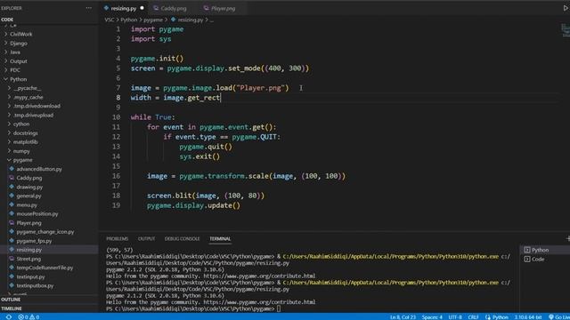 Resizing Images in Pygame смотреть онлайн
