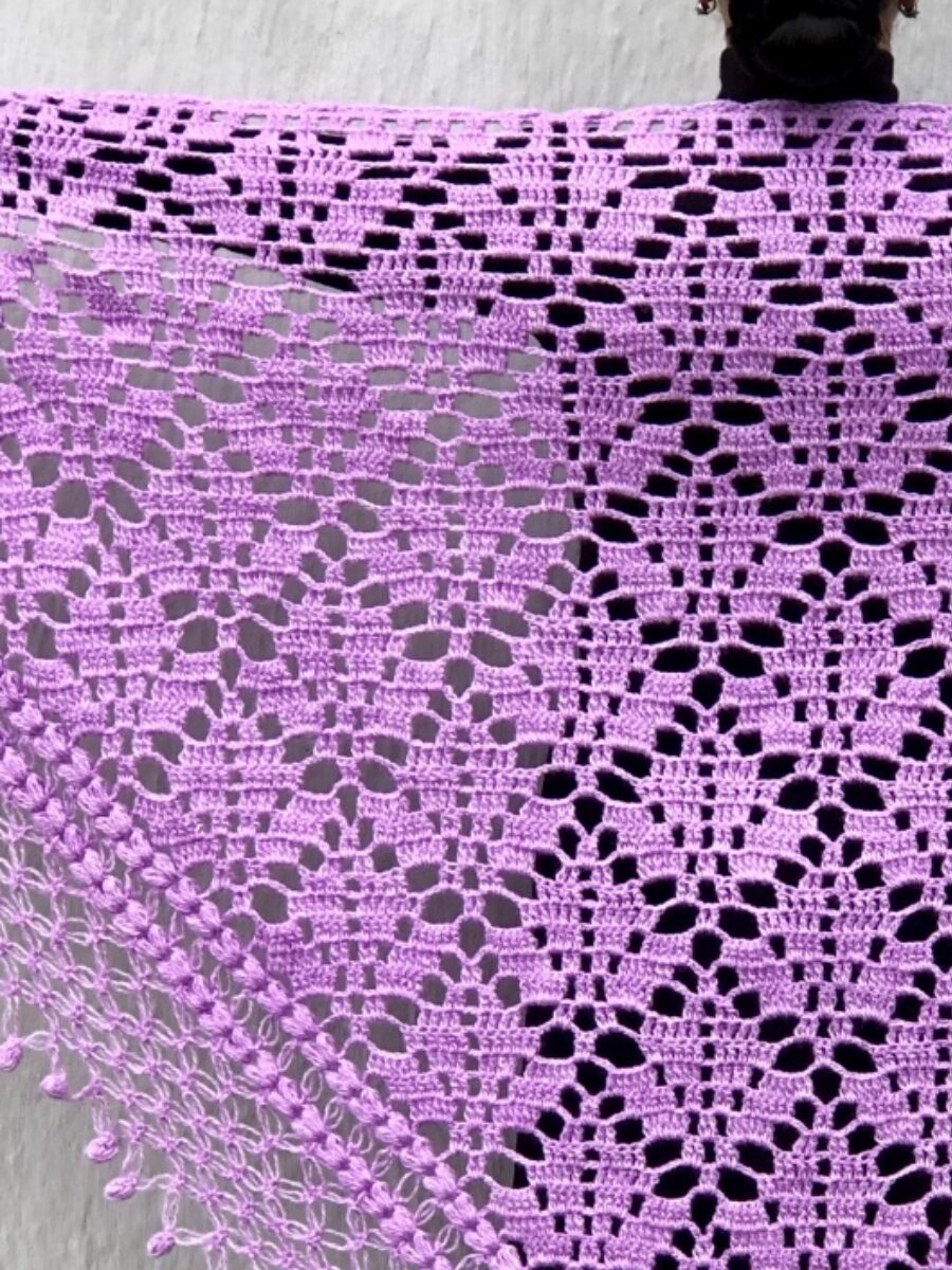 МК Узор для шали крючком