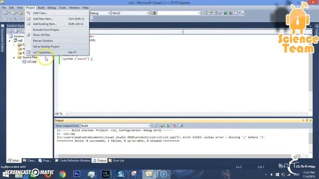 Microsoft Visual C++ 2010 Express ( Second Section ) смотреть онлайн