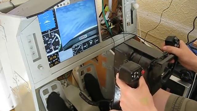 Yoke&Rudder pedal in work Штурвал и педали в работе смотреть онлайн