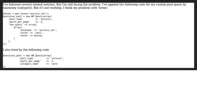 Wordpress: Query custom post type by custom taxonomy (category slug) смотреть онлайн