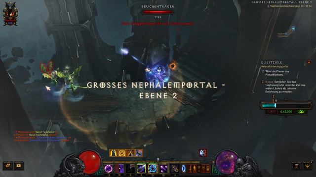Diablo 3, 2.7.5, Season 28, EU Herausforderungsportal 298, Vyr Zauberin. смотреть онлайн
